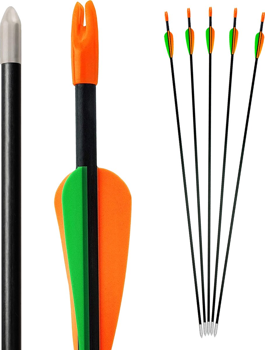 Bogenkonig | Sports | Archery | Set of 5, metal tip, bow 28 inches